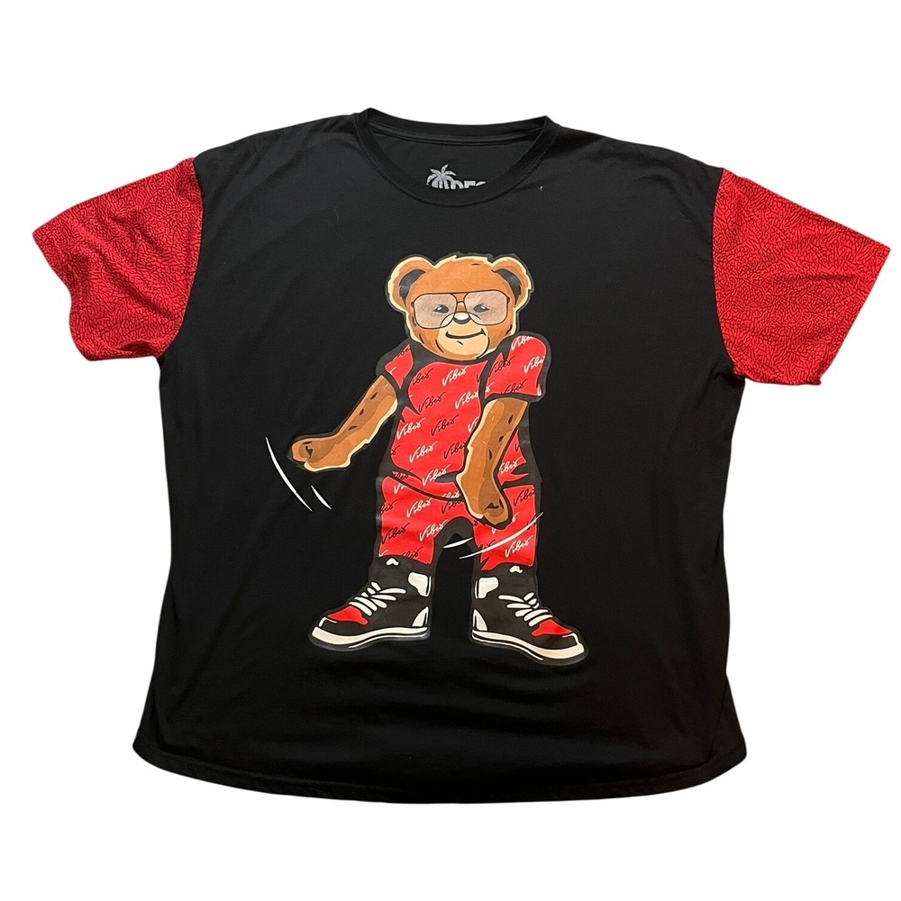 Vibes Bailey Apparel Bear Graphic T-Shirt Black Red 23 Elephant Print Mens 4XL